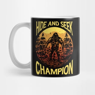 Retro Funny Big Foot Undefeated Hide & Seek Champion Mug